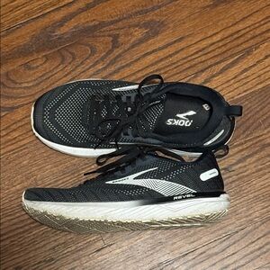 Brooks Black and White Athletic Sneakers